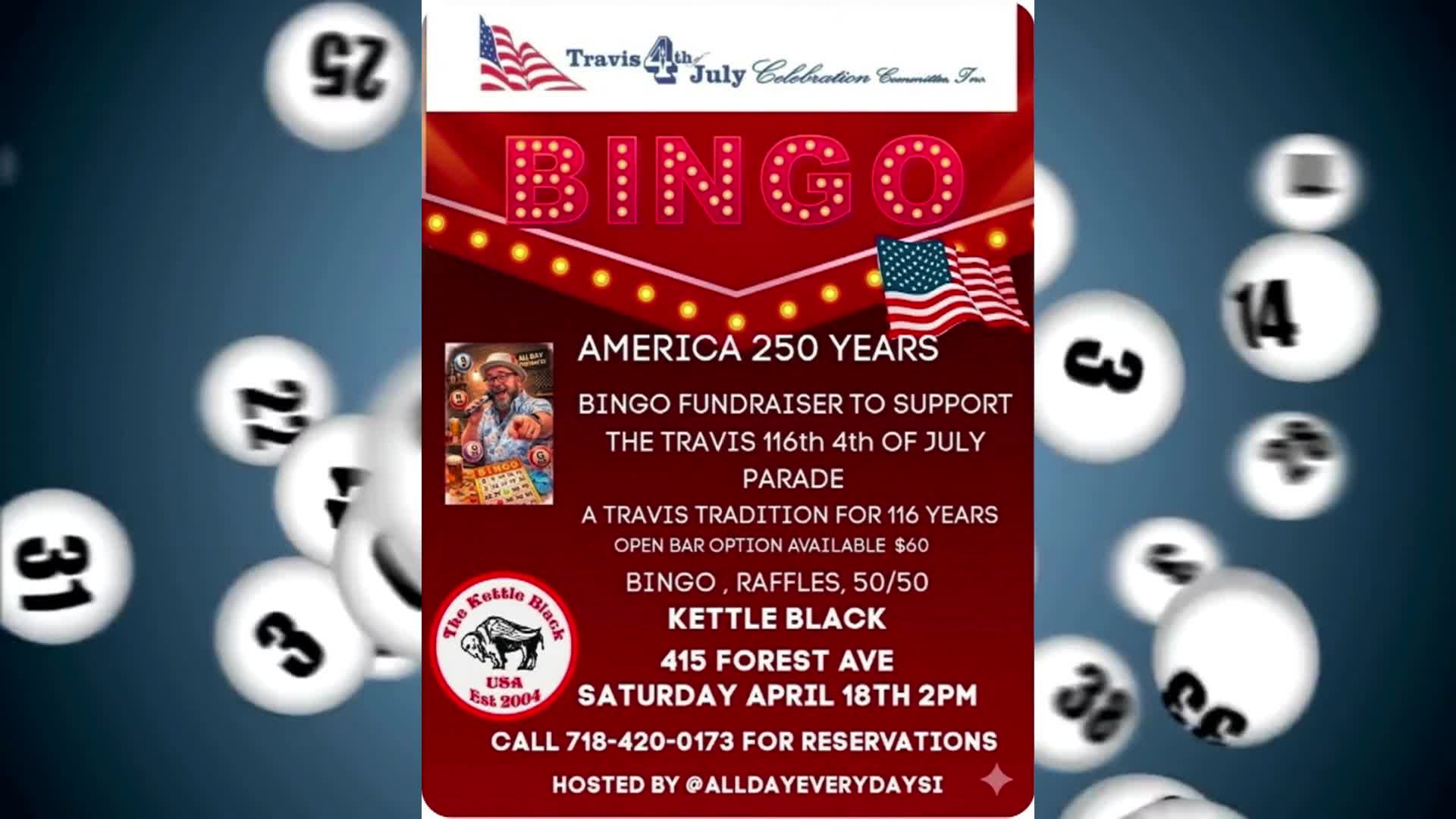 Thumbnail image for Travis 4th July Bingo Fundraiser  PSA
